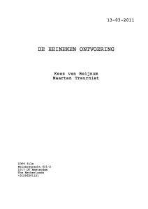 De Heineken Ontvoering script preview