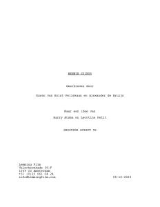 Script Zoete broodjes